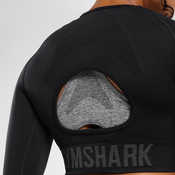 GYMSHARK Flex Long Sleeve Crop Top - Picture 3 of 5
